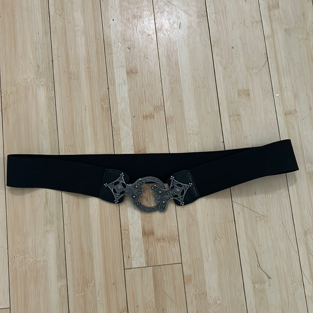 Black stretch belt XL with hook buckle